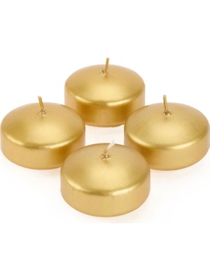 Mumsan 4'lü Yüzen Mum - Gold - 5  cm