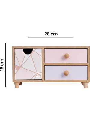 Eq Deco Dekoratif 2 Çekmeceli Dekoratif Kutu