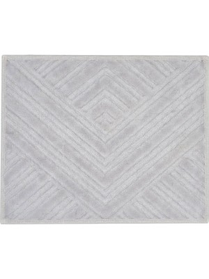 Bluenity Way 2'li Banyo Paspası - Gri - 60 x 100  cm  + 50 x 60  cm