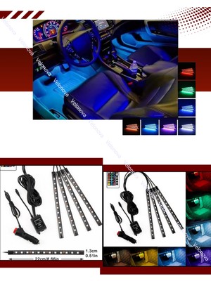 Ayak Altı LED 12 Ledli Lamba Sese Duyarlı LED Müziğe Duyarlı LED