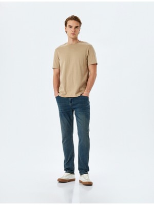 Koton Normal Bel Pamuklu Cepli Slim Fit Jean Pantolon - Brad Jean