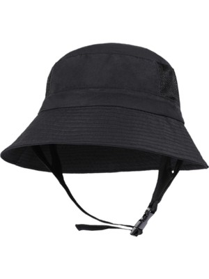 Lanfy Sun Bucket Şapka Sörf Şapka Seyahat Yaz Hafif Moda Plaj Şapkası Siyah (Yurt Dışından)