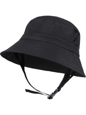 Lanfy Sun Bucket Şapka Sörf Şapka Seyahat Yaz Hafif Moda Plaj Şapkası Siyah (Yurt Dışından)