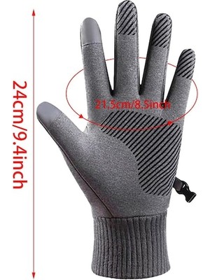 Bettyabecky Kadife Windproof Tırtıklı Kışlık Eldiven Dokunmatik Ekran (461123719) (Yurt Dışından)