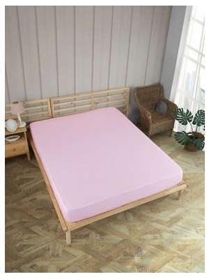 Uykulife Gold Serisi Çift Kişilik Pembe Lastikli Çarşaf