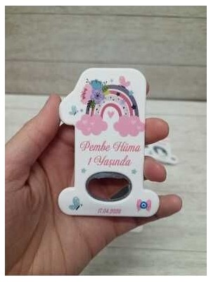 Onura Tasarlat 25 Adet Bir Magnet Açacak Yeni Doğan, Doğum Günü, Sünnet, Nişan, Söz, Pembe Gökkuşağı