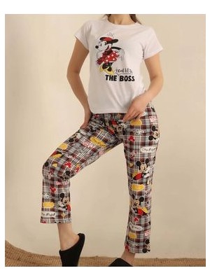 Desenli Pijama Takımı