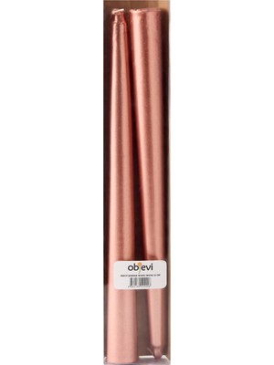 Objevi 2’li Şamdan Mumu - Bronz - 25  cm