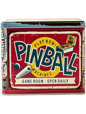 Sarkap Pinball Metal  Kutusu - Renkli - 16 x 16 x 14  cm