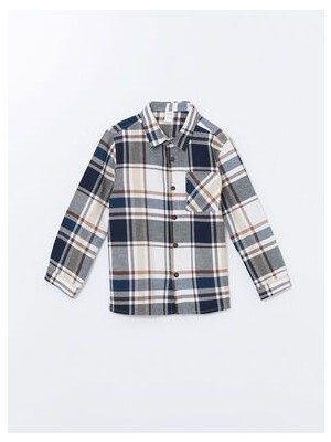 Lcw Kids Mavi Uzun Kollu Ekose Desenli Erkek Çocuk Oduncu Gömlek