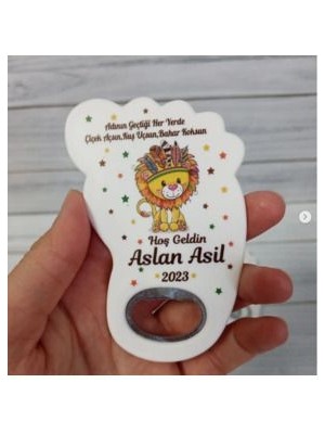 Onura Tasarlat 35 Adet Ayak Magnet Açacak Yeni Doğan, Doğum Günü, Sünnet, Nişan, Söz, Aslan Modeli