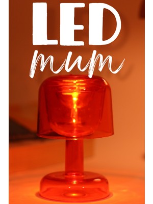 LED Mum Iskandinav Tip Pil Dahil Dumansız Alev Ledli Yapay Dekoratif Mum Dekor Işığı Kırmızı PT428