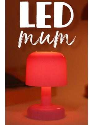 LED Mum Iskandinav Tip Pil Dahil Dumansız Alev Ledli Yapay Dekoratif Mum Dekor Işığı Pembe PT427