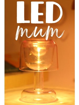 LED Mum Iskandinav Tip Pil Dahil Dumansız Alev Ledli Yapay Dekoratif Mum Dekor Işığı Pembe PT428