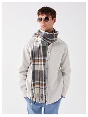 Lcw Accessorıes Gri Püskül Detaylı Ekose Desenli Erkek Atkı Imrex Global