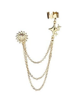 Güneş ve K.yıldızı Ear Cuff Küpe