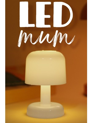 LED Mum Iskandinav Tip Pil Dahil Dumansız Alev Ledli Yapay Dekoratif Mum Dekor Işığı Beyaz PT427