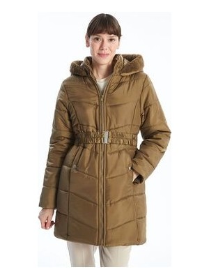 Kapüşonlu Kadın Şişme Mont