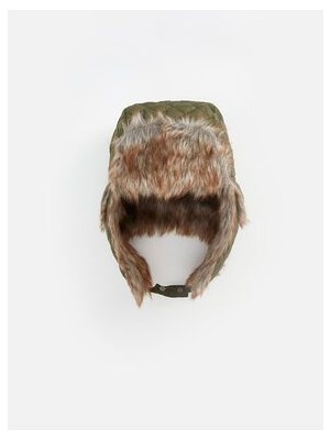 Lcwk Kürklü Erkek Kar Şapkası