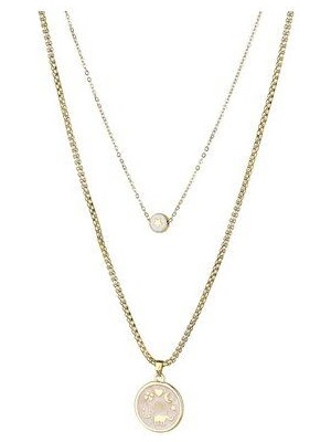 Madalyon ve Yıldız Detay Ikili Kolye