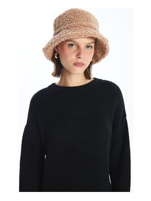 Lcwk Pelüş Kadın Bucket Şapka