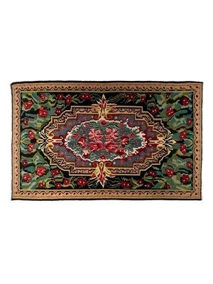 200X318 cm Türünün Tek Örneği Eski Duvar Askısı, Çiçekli Kilim, El Dokuma Moldova Kilimi, %100 Yün