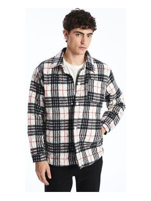 Regular Fit Uzun Kollu Ekose Erkek Gömlek Ceket