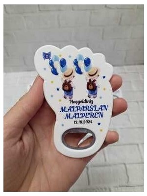 Onura Tasarlat 25 Adet Ayak Magnet Açacak Yeni Doğan, Doğum Günü, Sünnet, Nişan, Söz, Düğün Hediyelik