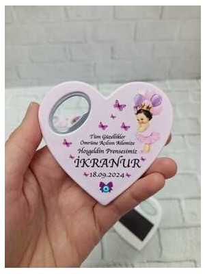 Onura Tasarlat 20 Adet Kalp Magnet Açacak Yeni Doğan, Doğum Günü, Sünnet, Nişan, Söz, Düğün Hediyelik