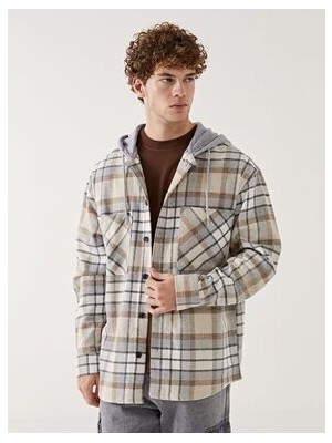 Rahat Kalıp Uzun Kollu Ekose Erkek Oduncu Gömlek Ceket Xsıde