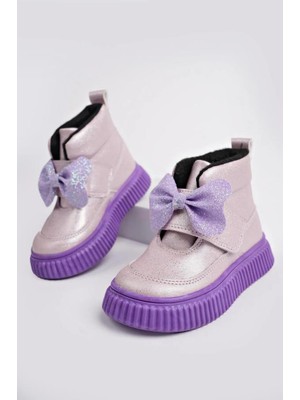 Papuçcity Arzen 03043 Kız Çocuk Bebe Fiyonklu Termal Bot