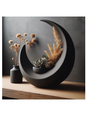 Modern Dekoratif  Ay Vazo - Saksı