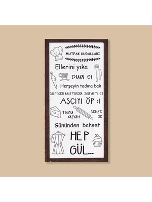 Q-Art Mutfak Motto Tablo - 30 x 60  cm