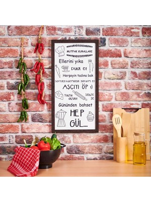 Q-Art Mutfak Motto Tablo - 30 x 60  cm