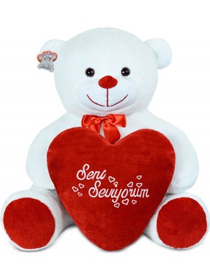 Pandamkee 100 cm Seni Seviyorum  Kalpli Büyük Ayıcık