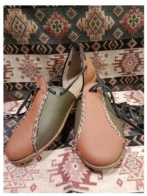 Deri Sandalet, Osmanlı Yemeni Dünyası Yemeni (Çarık), Haki-Taba Çift Renk.