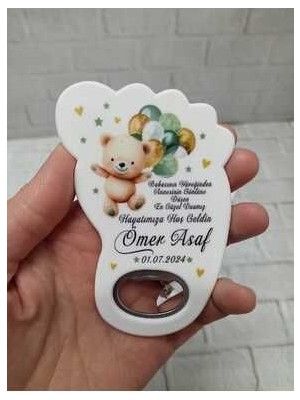 Onura Tasarlat 30 Adet Ayak Magnet Açacak Yeni Doğan, Doğum Günü, Sünnet, Nişan, Söz, Düğün Hediyelik