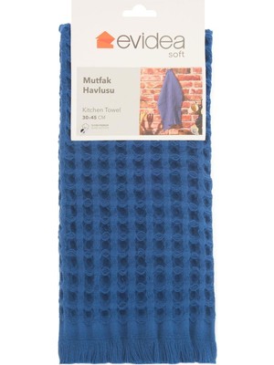 Evidea Soft Waffle Mutfak Havlusu - Lacivert - 30X45 cm