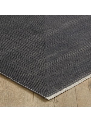 Empera Soho Chrome Charcoal Modern Oturma ve Salon Halısı - Gri - 100 x 300  cm