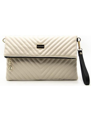 Silver & Polo Bej - Bej SP1134 Kadın Portföy & Clutch