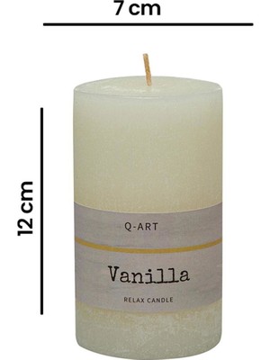 Q-Art Vanilla Silindir Blok MUM-7 x 12  cm