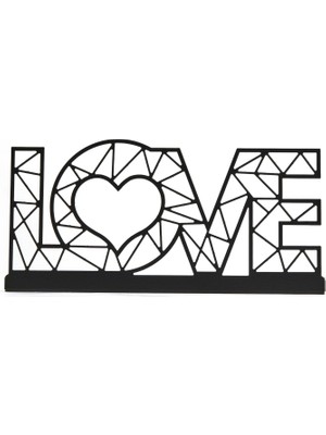 Evidea Deco Love 5'li Metal Mumluk - Siyah - 27,5X5X13,5 cm