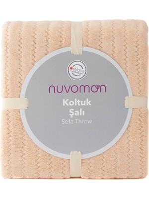 Nuvomon Wellsoft Koltuk Şalı - Bej - 120X165 cm