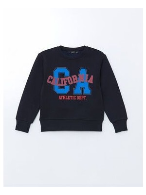 Lcw Kids Bisiklet Yaka Baskılı Erkek Çocuk Sweatshirt