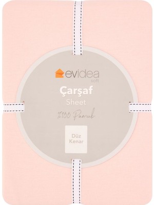 Evidea Soft King Size Düz Kenar Çift Kişilik Çarşaf - Pembe - 260 x 280  cm