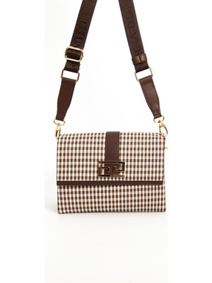 Silver & Polo Kahve Sarı - Kahve SP1009 Kadın Çapraz Çanta