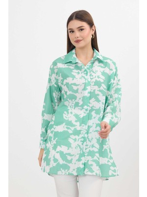 4401A Desenli Tunik Mint