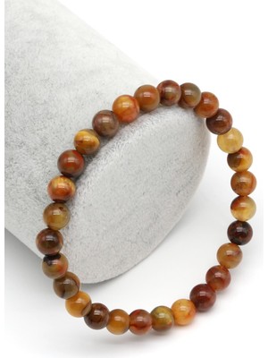 Golden Pietersite Doğal Taş Bileklik 6 mm Küre Kesim