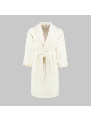 Sarev New Soho Ekru %100 Pamuk Large Beden Bornoz