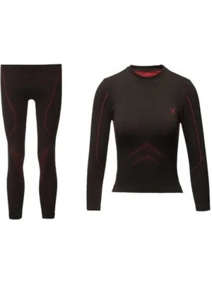 2AS Kıds Kız Çocuk Seamless Baselayer Set 6 Yaş Siyah Termal Özellikli İçlik Takımı